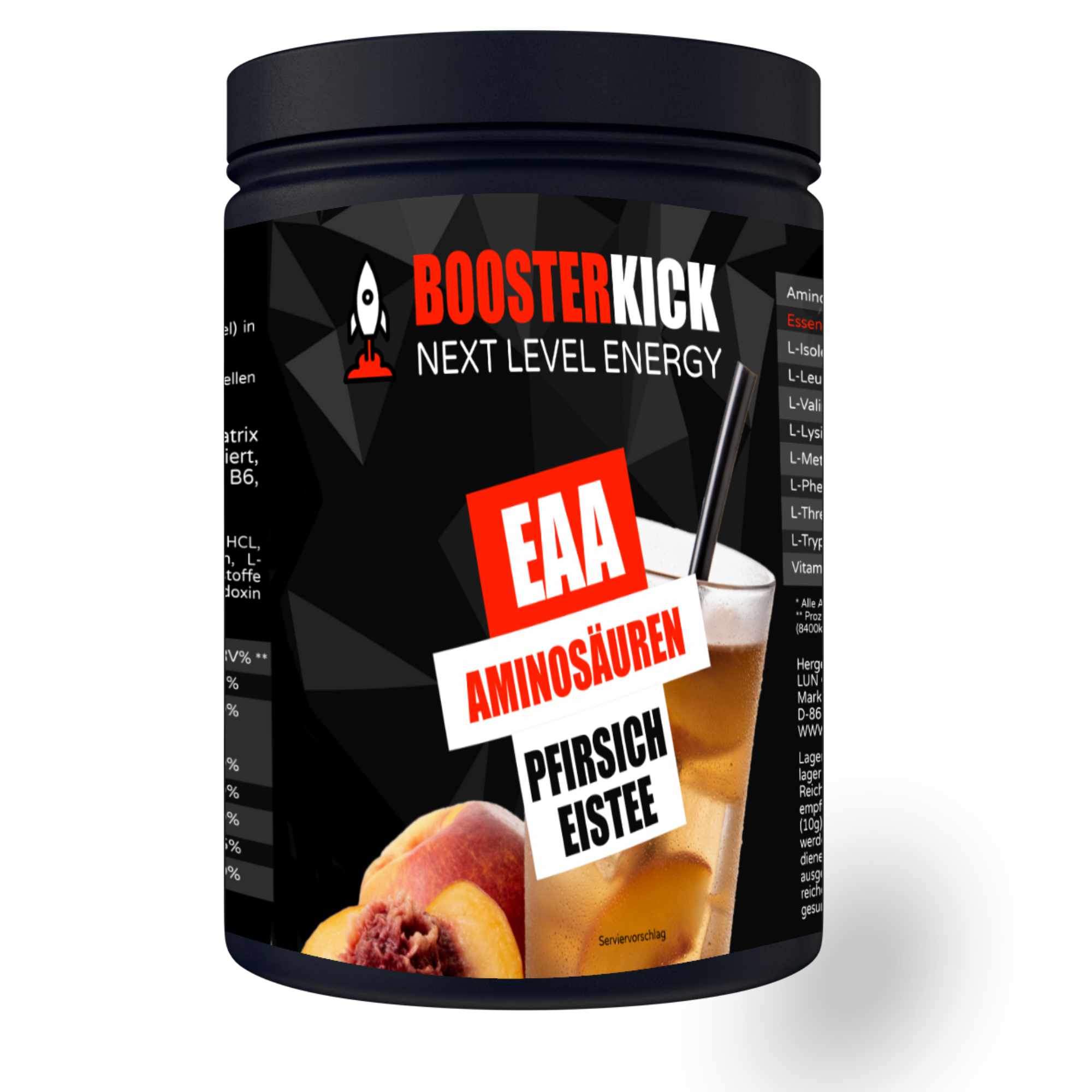 BOOSTERKICK EAA Pfirsich Eistee 500g-Dose
