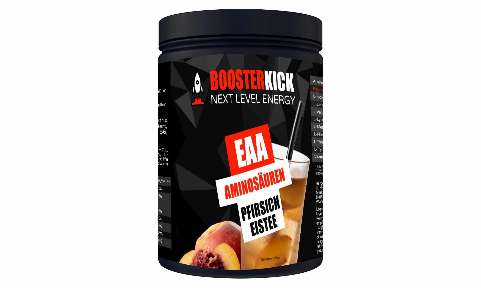BOOSTERKICK EAA Pfirsich Eistee 500g-Dose