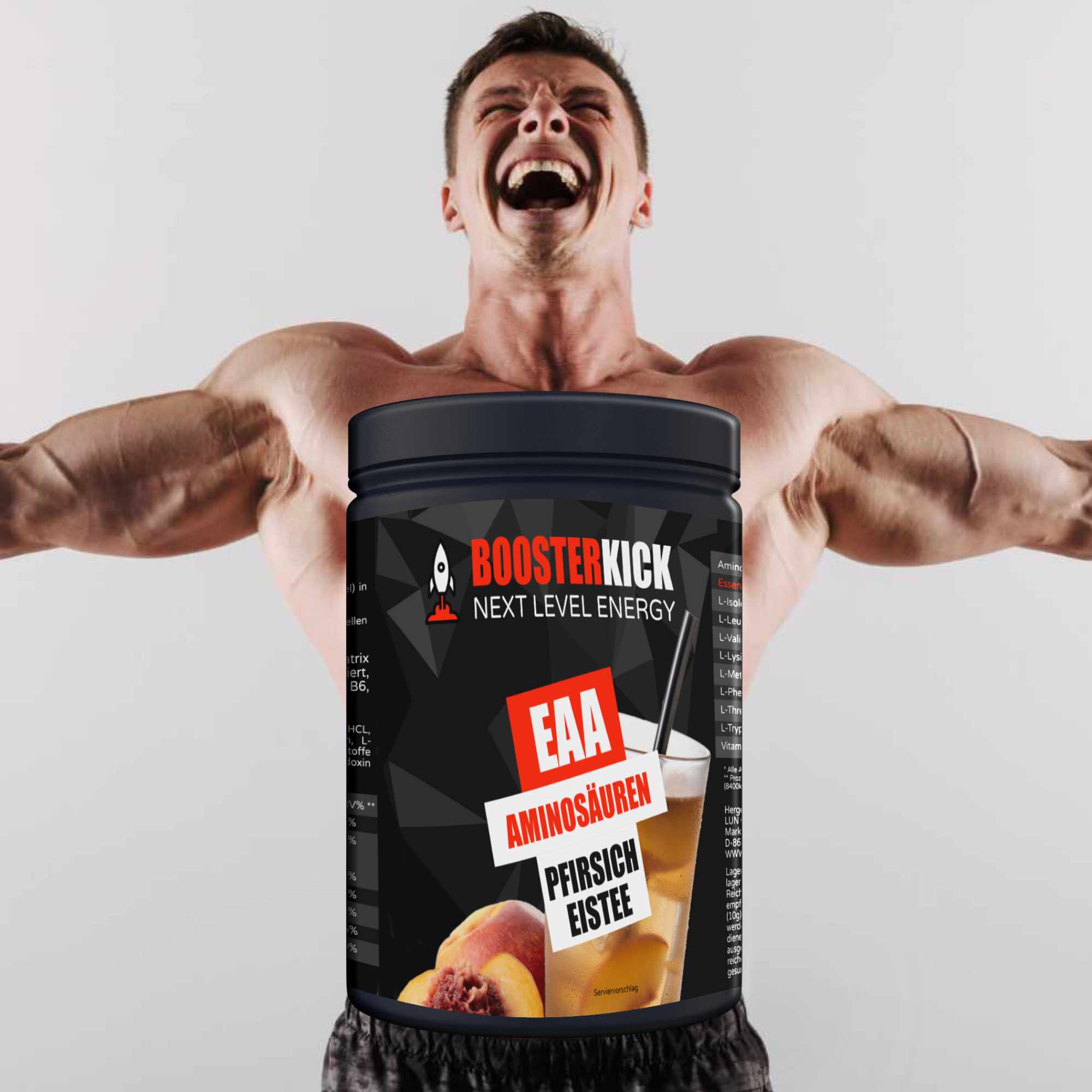 BOOSTERKICK EAA Pfirsich Eistee 500g-Dose