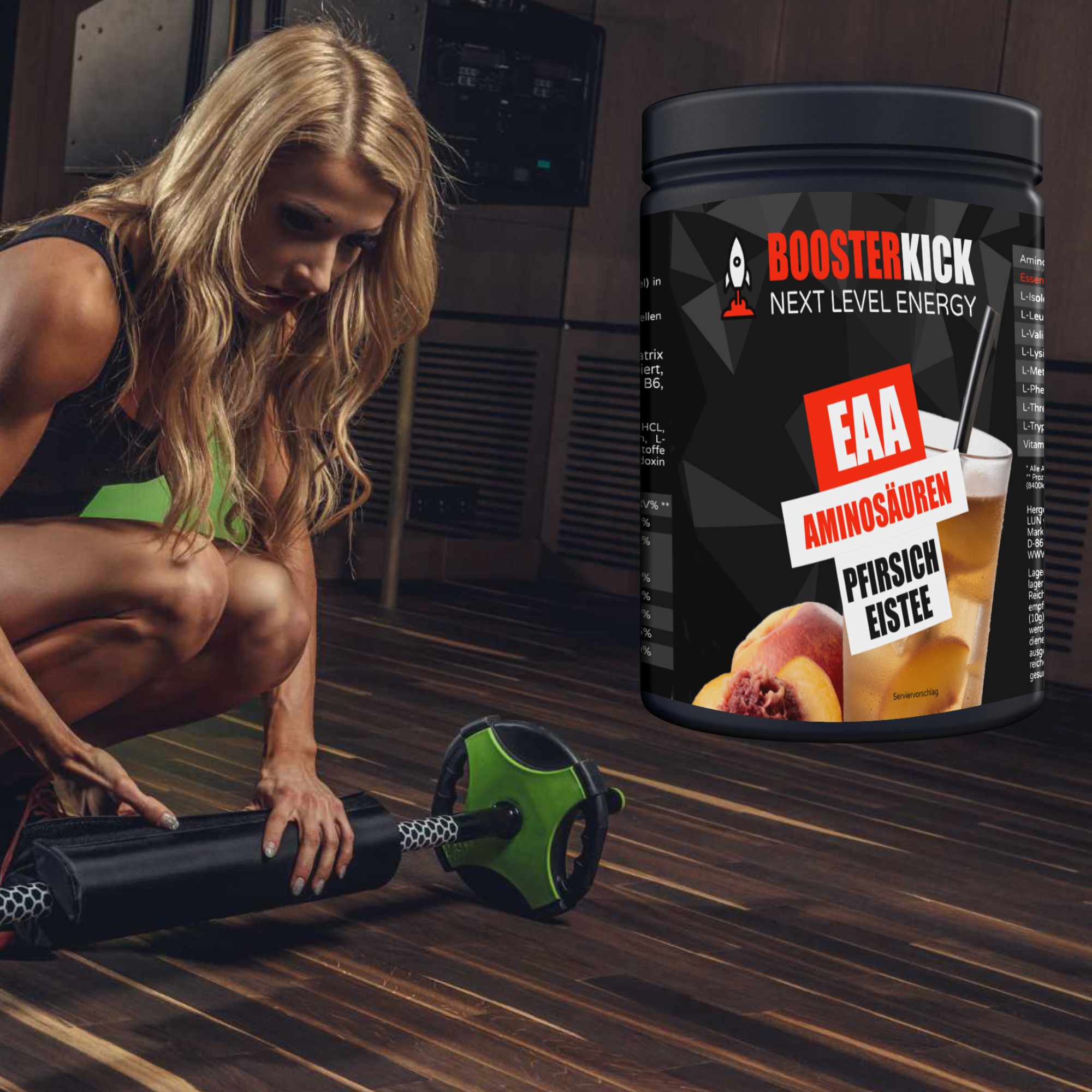 BOOSTERKICK EAA Pfirsich Eistee 500g-Dose