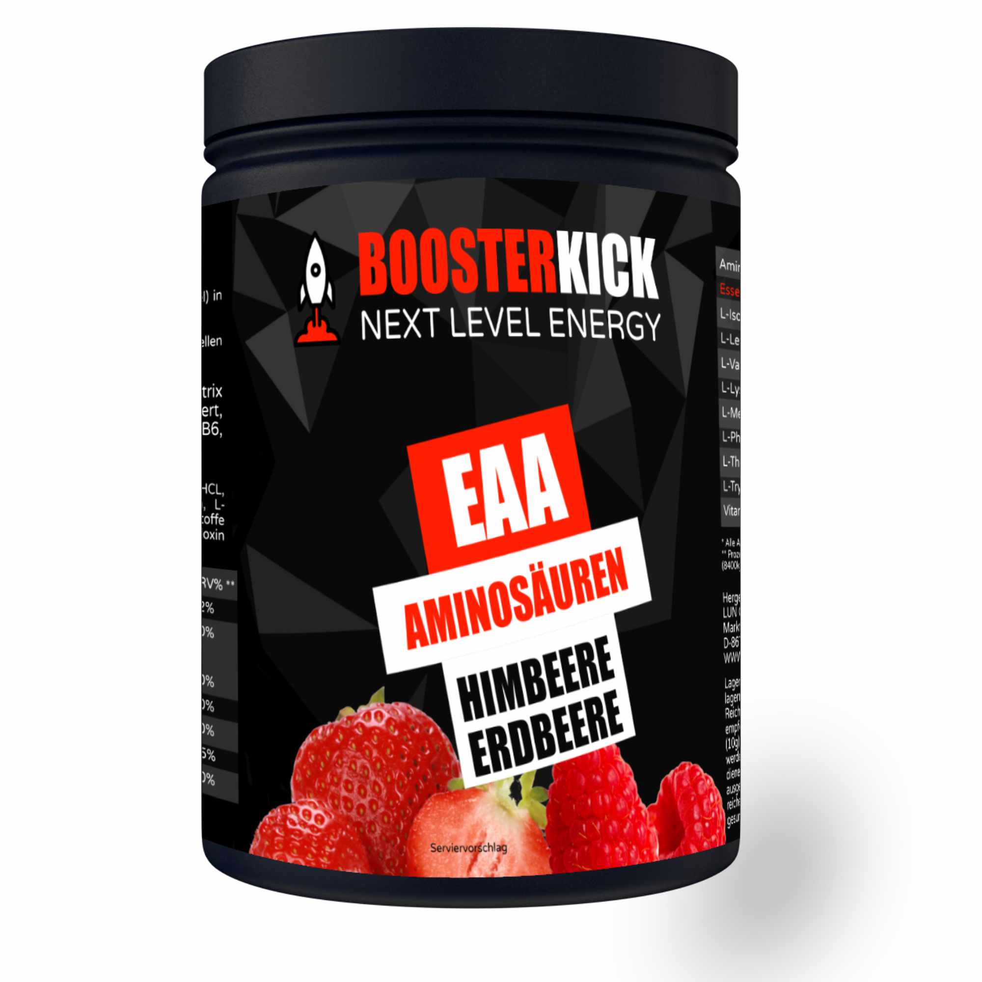 BOOSTERKICK EAA Himbeere-Erdbeere 500g-Dose