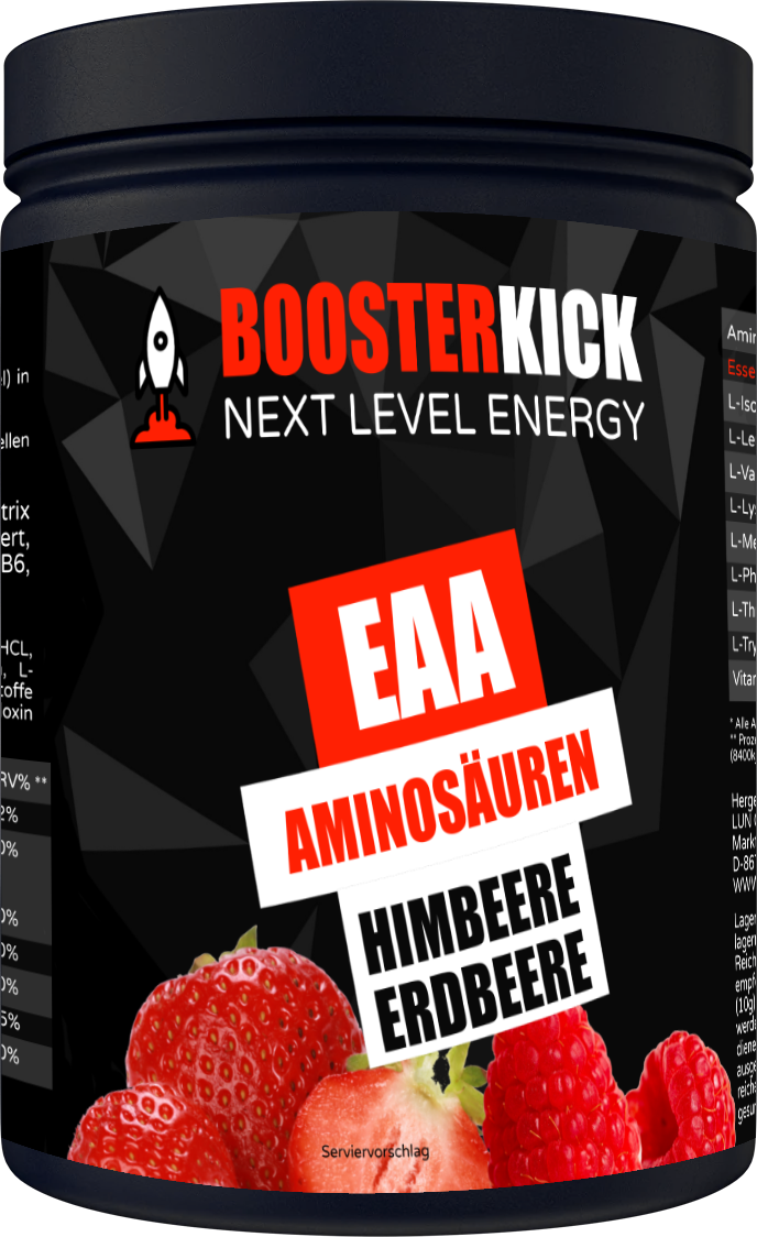BOOSTERKICK EAA Himbeere-Erdbeere 500g-Dose